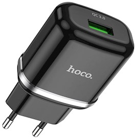 დამტენი Hoco N3 Vigour, 18W, USB-A, Black
